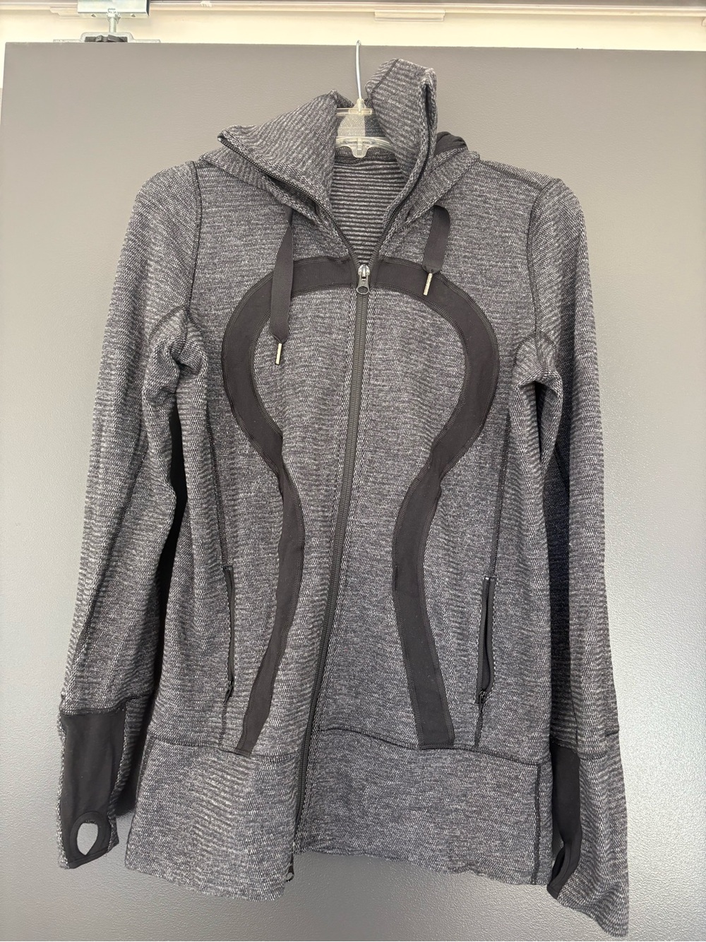 Gray Lululemon Hooded Zip-Up Active Jacket - Women